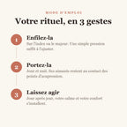 Mode d'emploi de la bague Calmeya en 3 gestes
