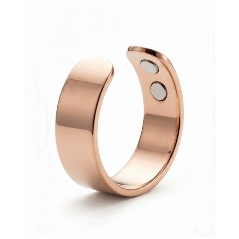 Bague Calmeya ouverte et ajustable, avec ses aimants intégrés